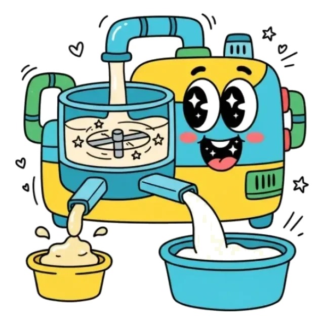 脱脂濃縮乳のステージ2のすがた
