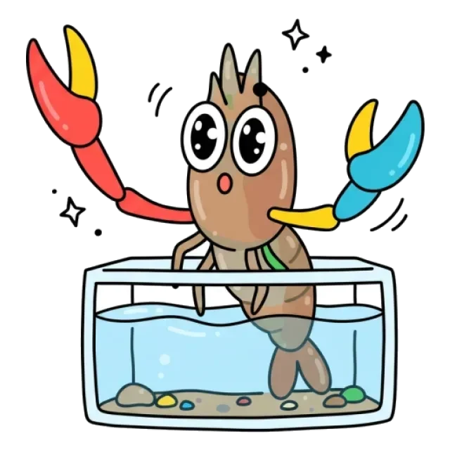 テナガエビのステージ2のすがた