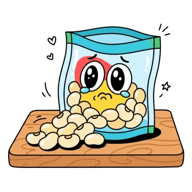 蒸し大豆のステージ2のすがた