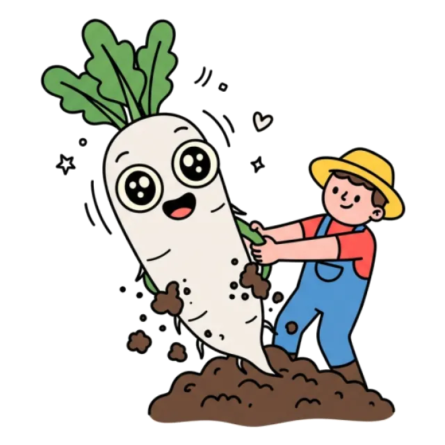 だいこんのステージ3のすがた