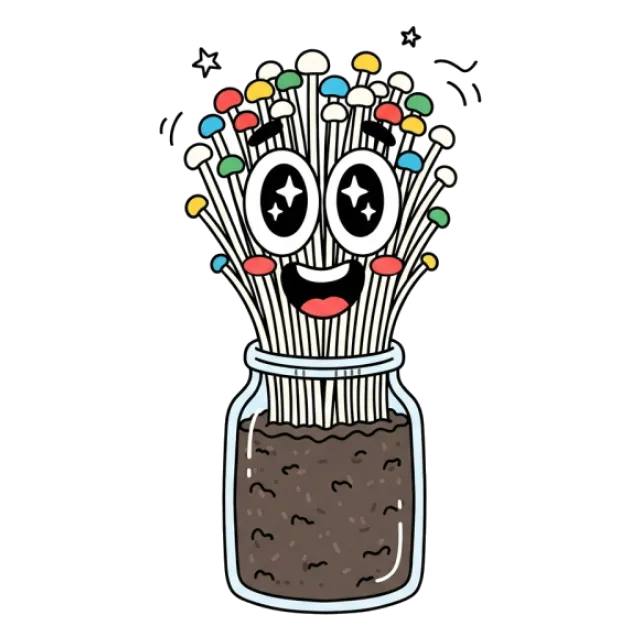 えのき茸のステージ3のすがた