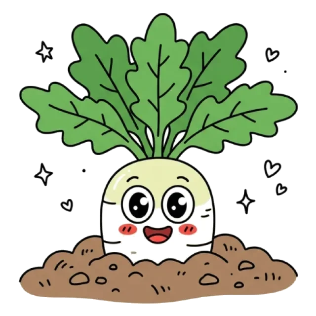 源助大根のステージ4のすがた