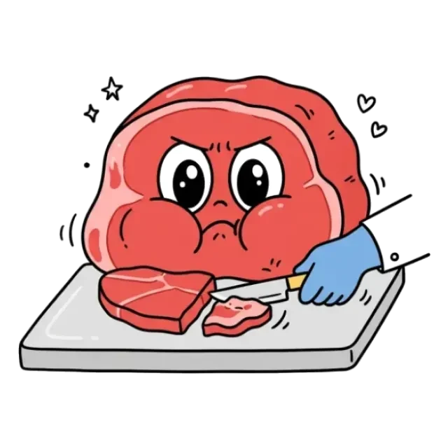豚もも肉のステージ2のすがた