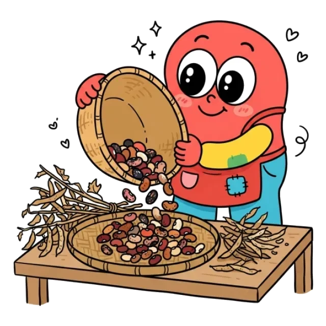 煮豆のステージ3のすがた