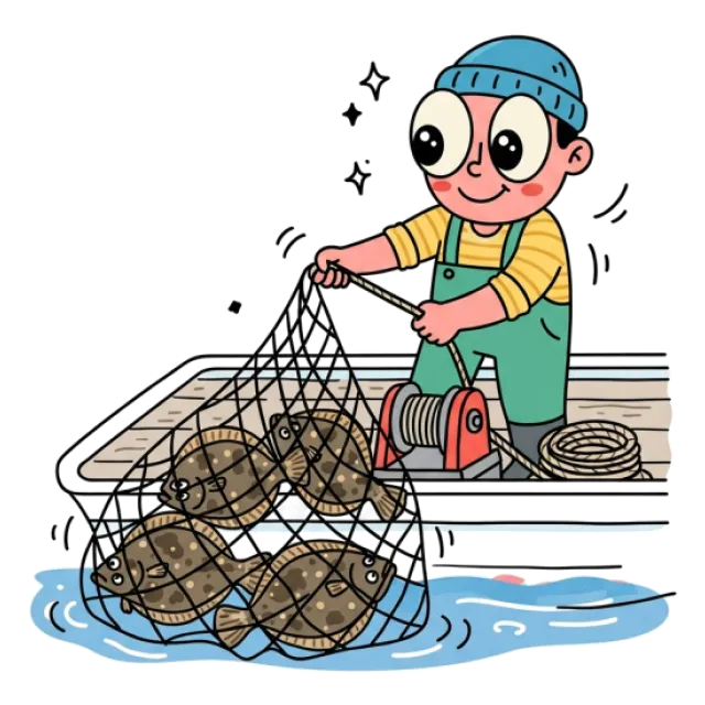 ヒラメのステージ3のすがた