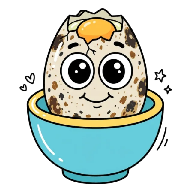 うずらの卵のステージ2のすがた