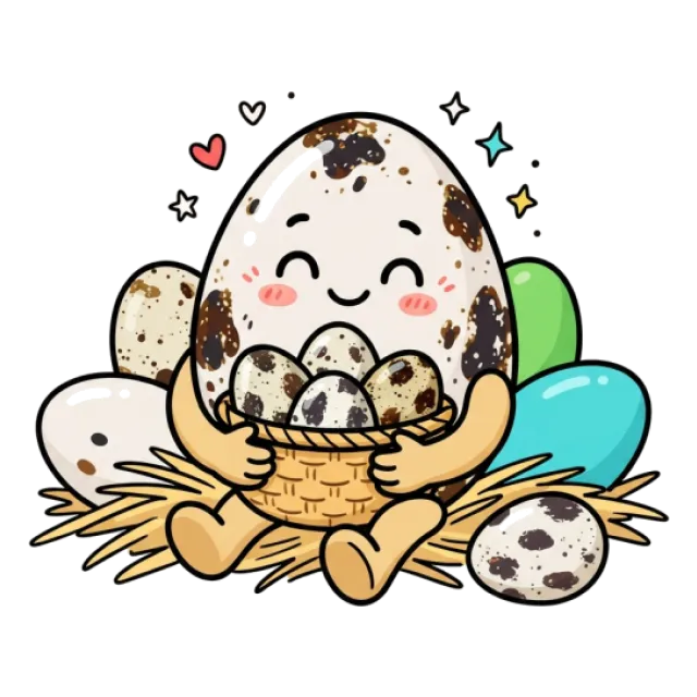 うずらの卵のステージ3のすがた