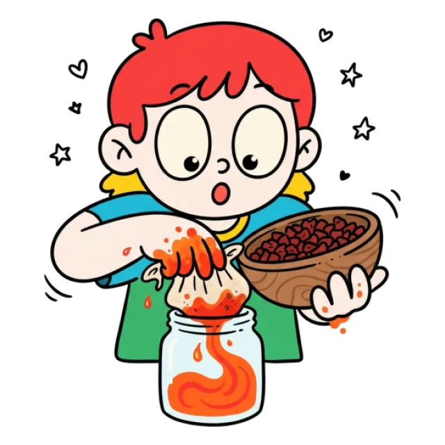 アナトー色素のステージ3のすがた