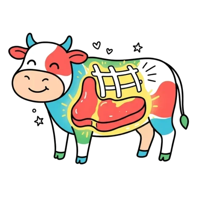 牛バラ肉のステージ3のすがた