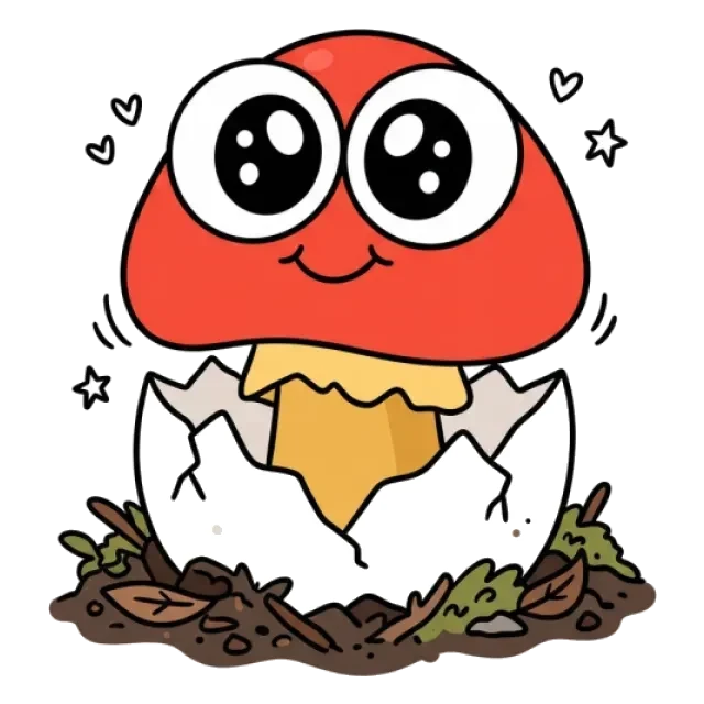 タマゴタケのステージ4のすがた