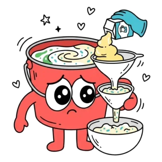 クリームチーズのステージ2のすがた