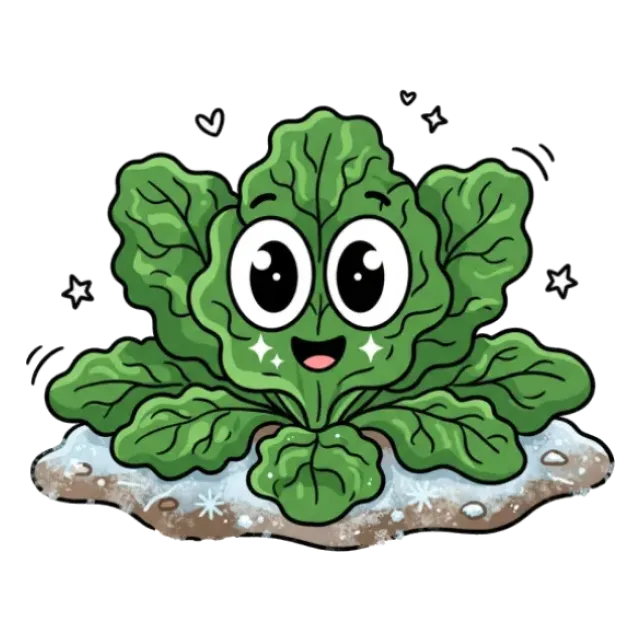 ちぢみほうれん草のステージ4のすがた