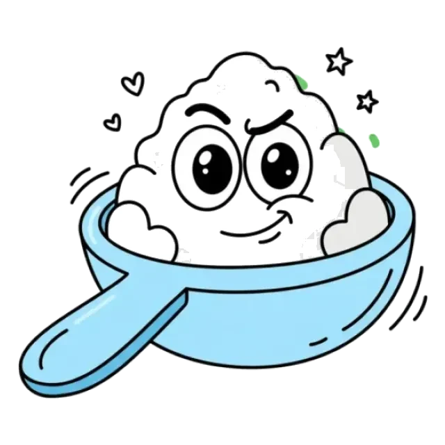 ベーキングパウダーのステージ2のすがた